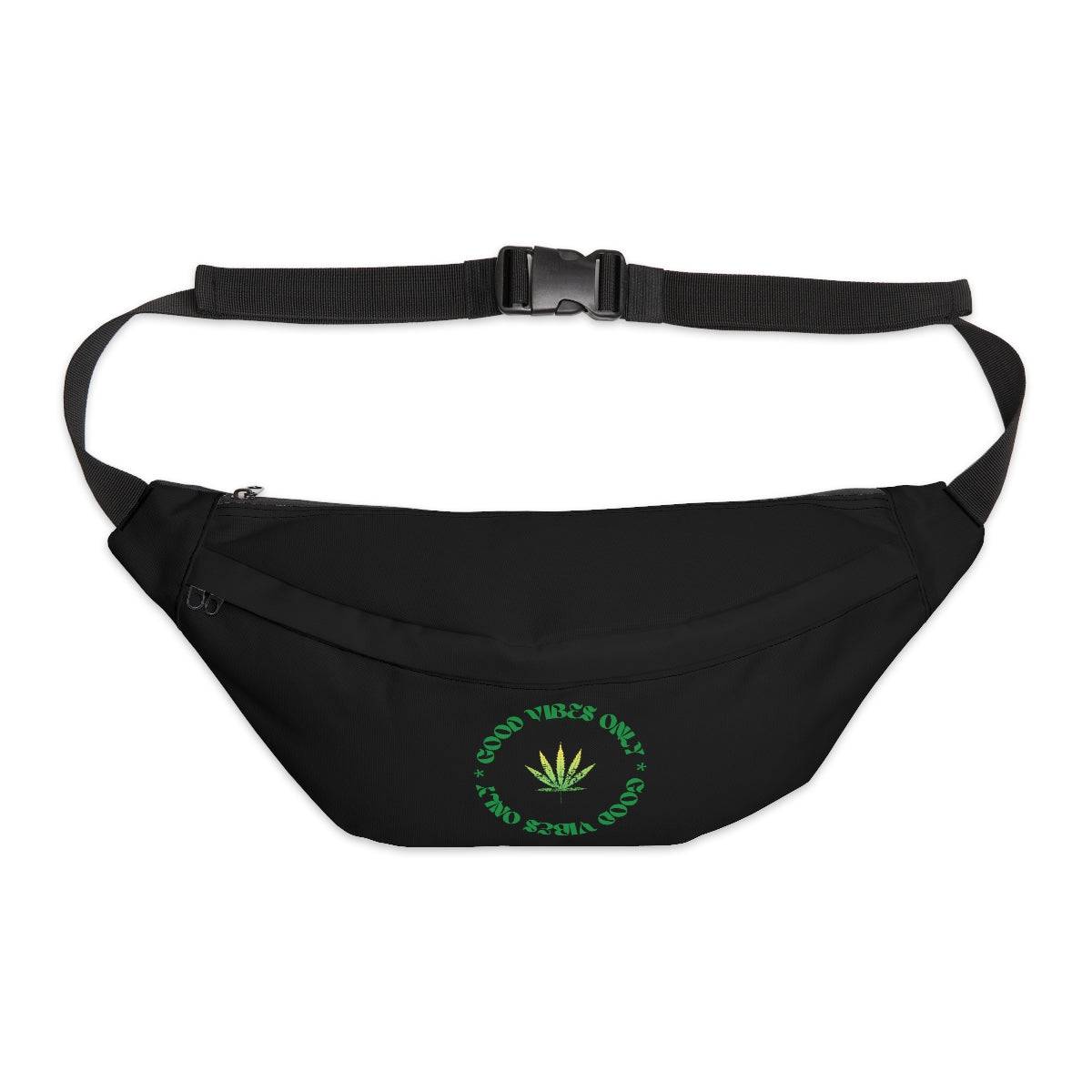 Good Vibes Black Cannabis Fanny Pack