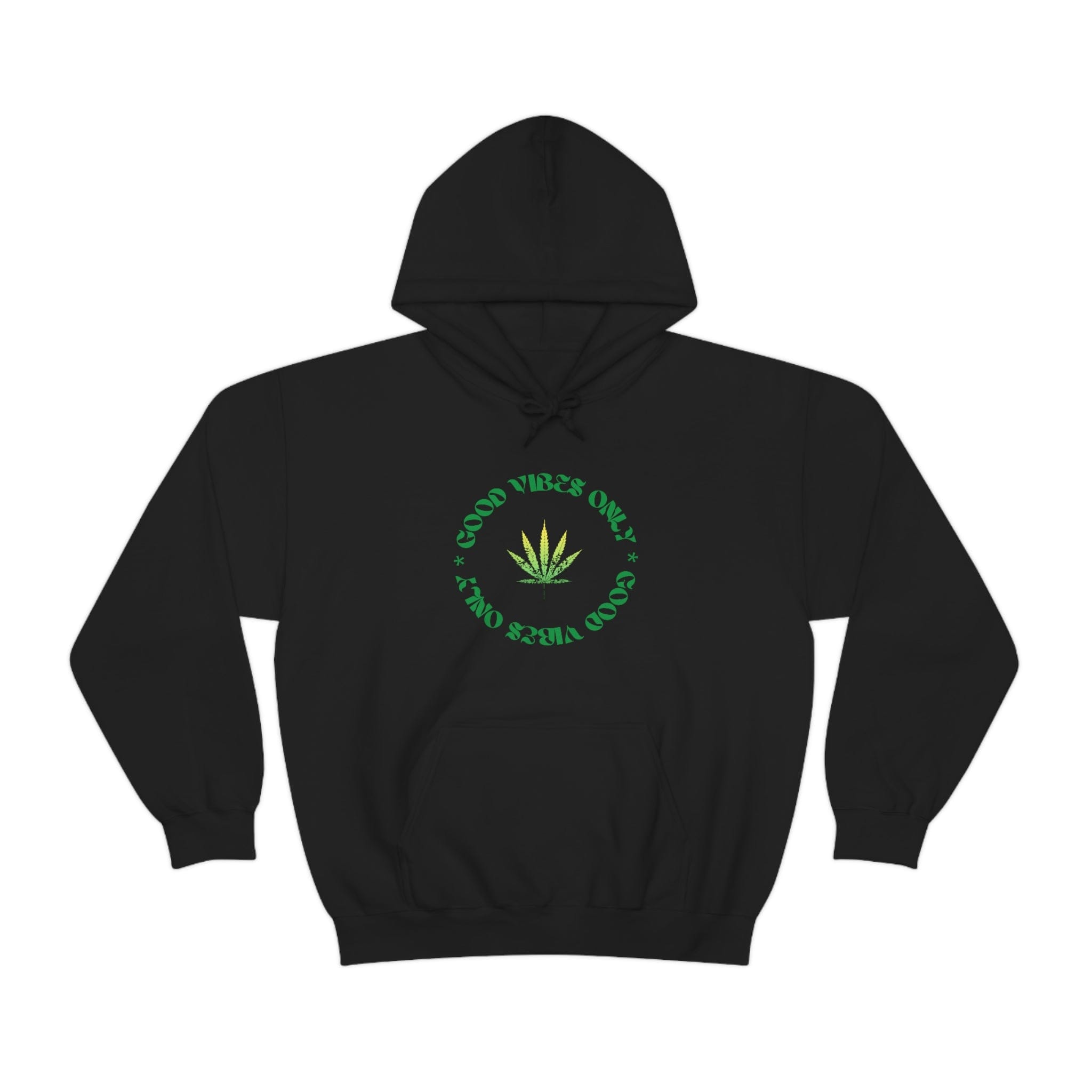 Good Vibes Only Hoodie Weed Emblem