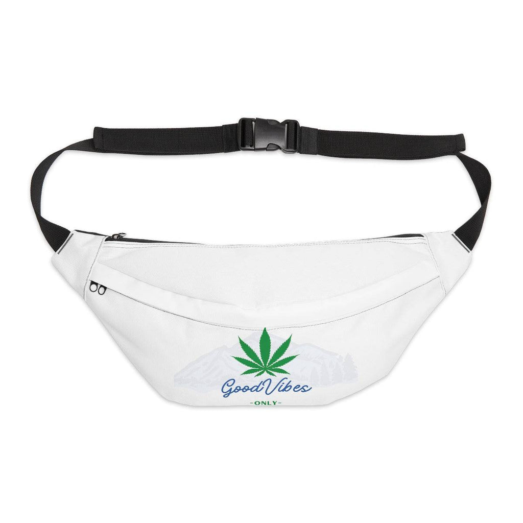 Good Vibes Only Mountain White Weed Fanny Pack