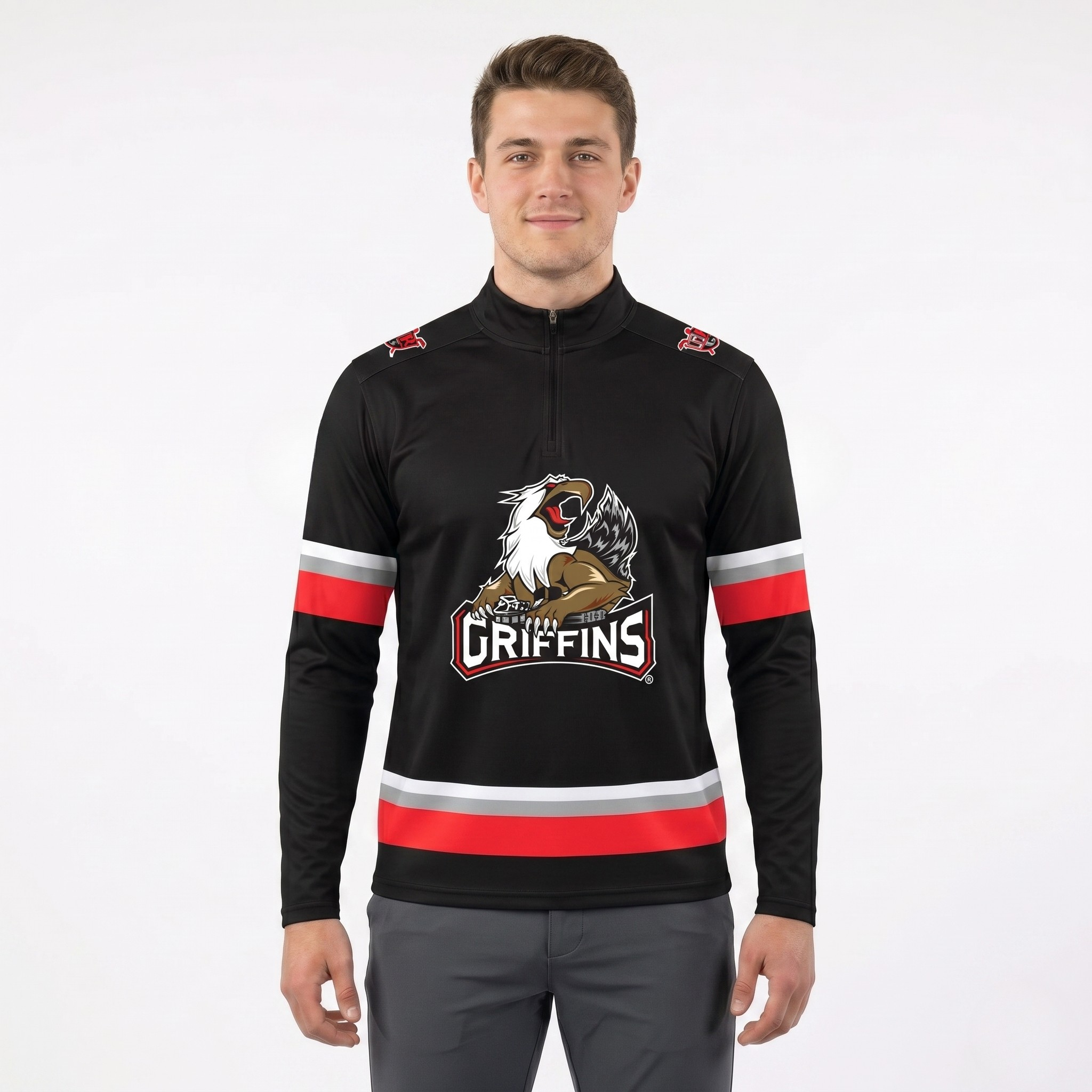 Grand Rapids Griffins AHL Licensed Replica Jersey Performance 1/4 Zip