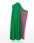 Vibrant Color Block One Shoulder Maxi Dress