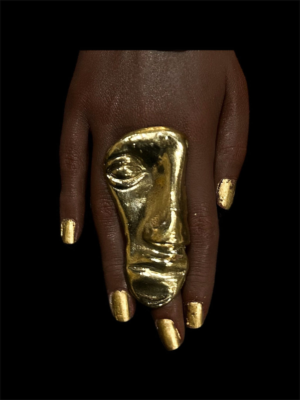 Half face Mask Statement Adjustable Ring