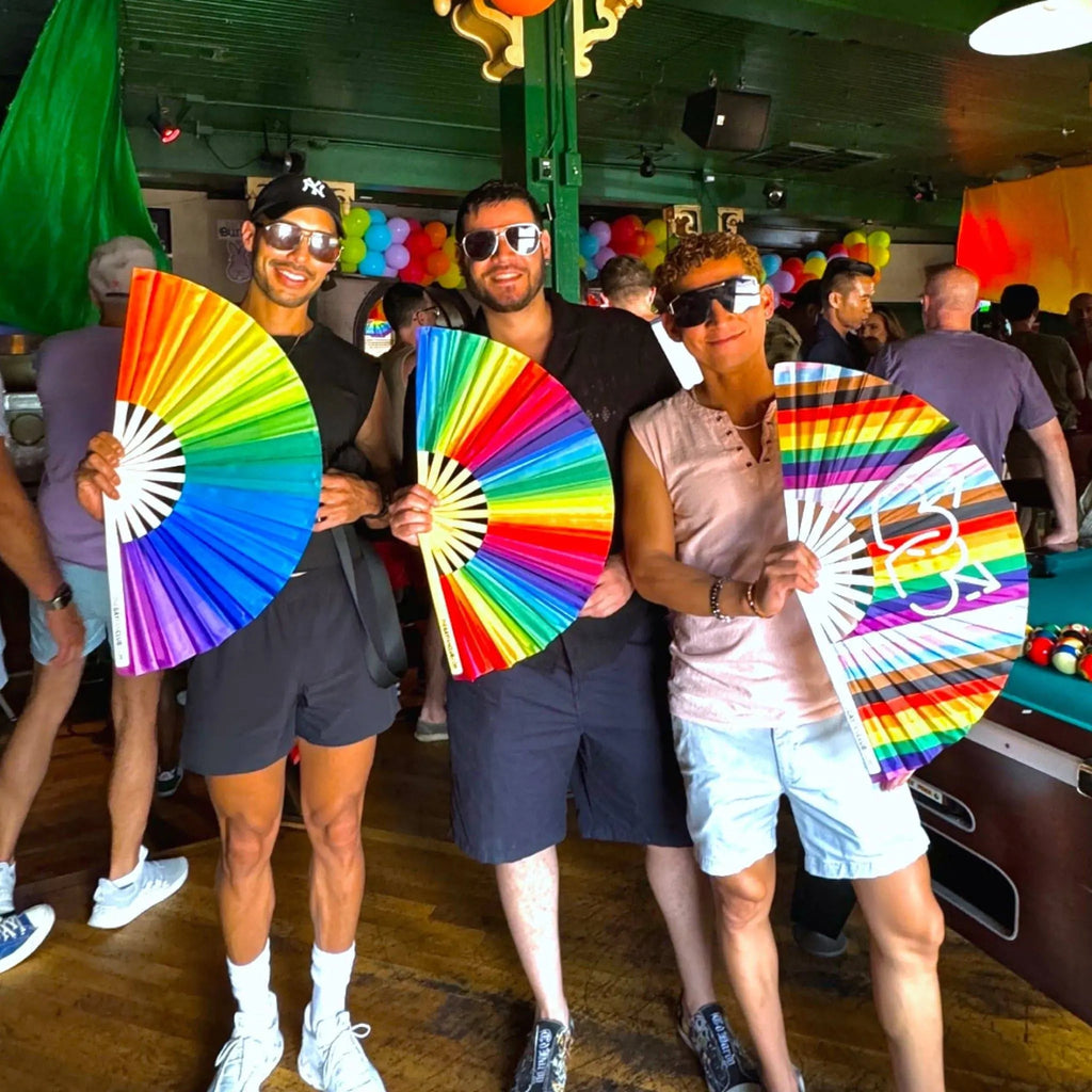 Rainbow Folding Fan