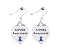 Heart Shaped Arthritis Awareness Earrings