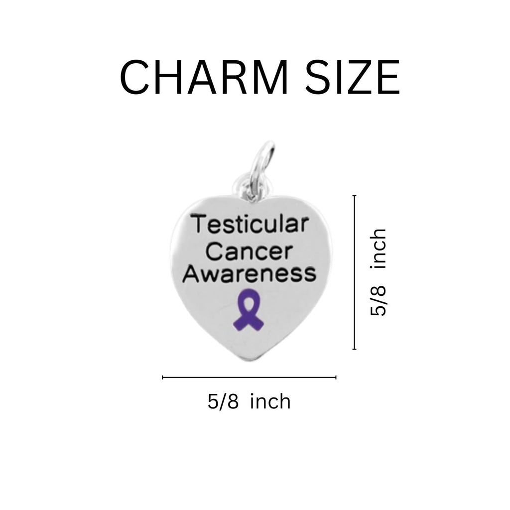 Heart Shaped Testicular Cancer Awareness Earrings
