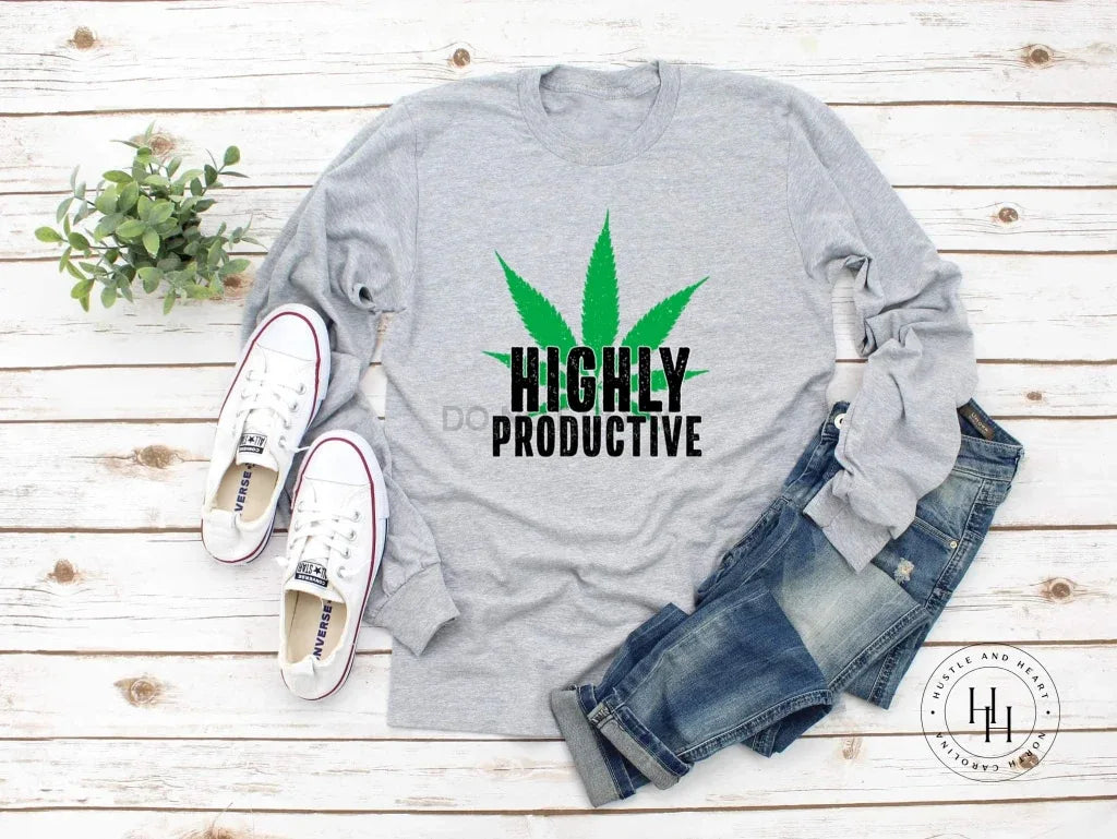 Highly Productive Marijuana Leaf Graphic Tee