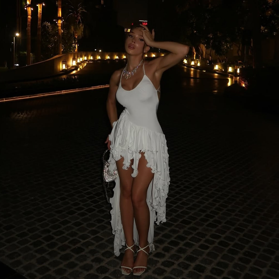 Hot Girl Ruffled Midi Dress