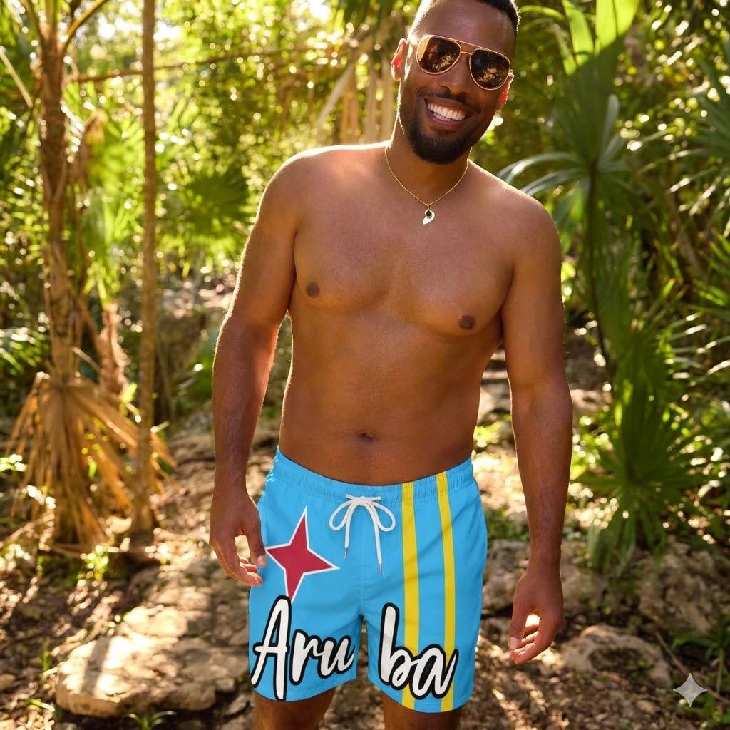 Aruba Flag Swim Trunks
