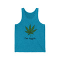 I'm Vegan Marijuana Leaf Jersey Tank