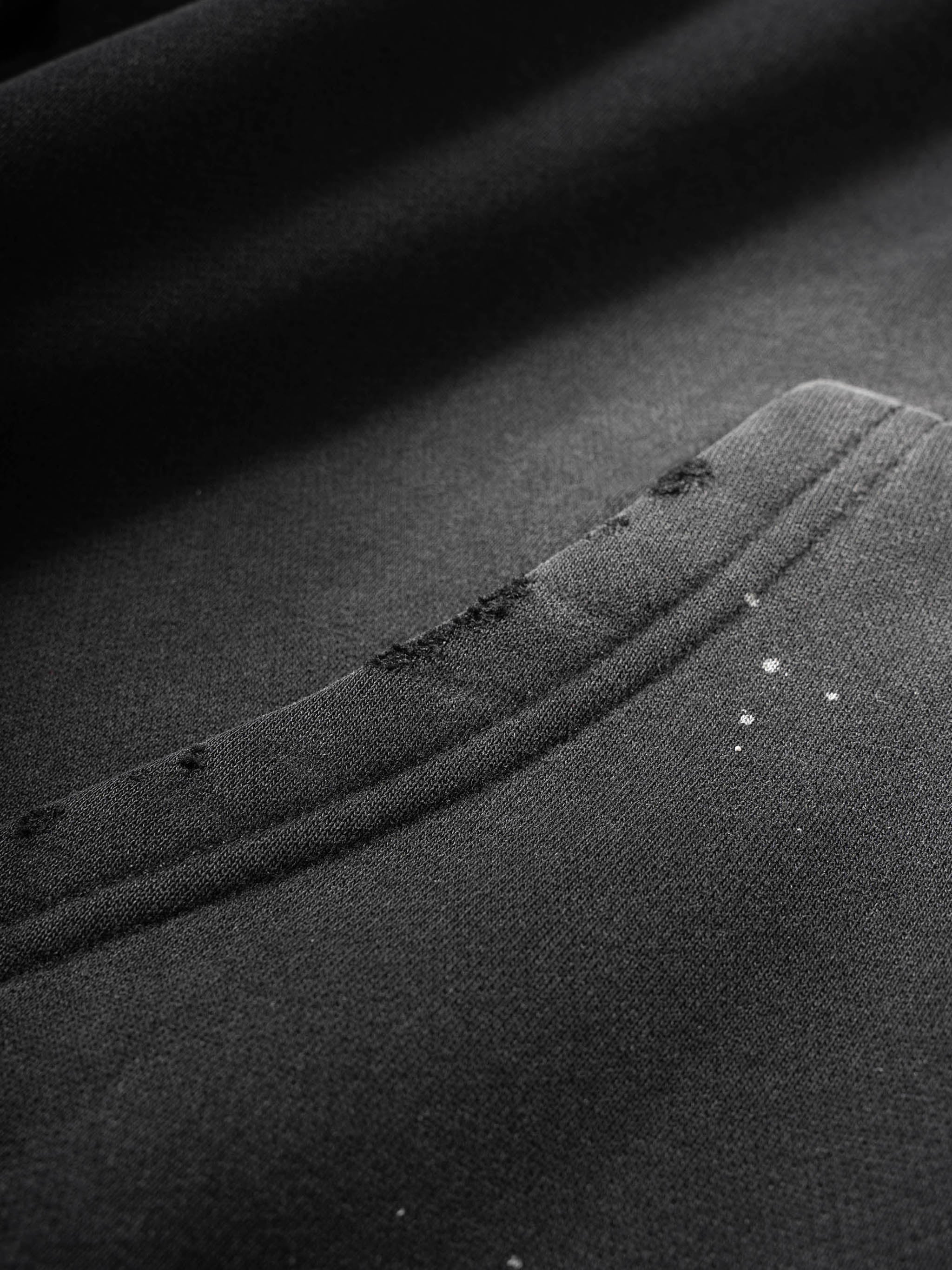 AmaruKhan Hebrews Vintage Washed Frayed Fleece Hoodie