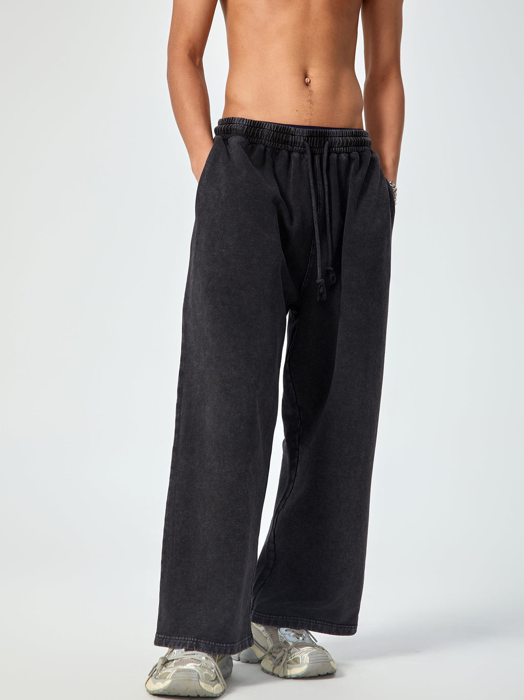 Amaru Khan Stars Acid Wash Straight Leg Pants