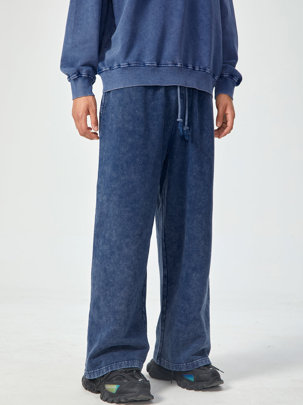 Amaru Khan Stars Acid Wash Straight Leg Pants