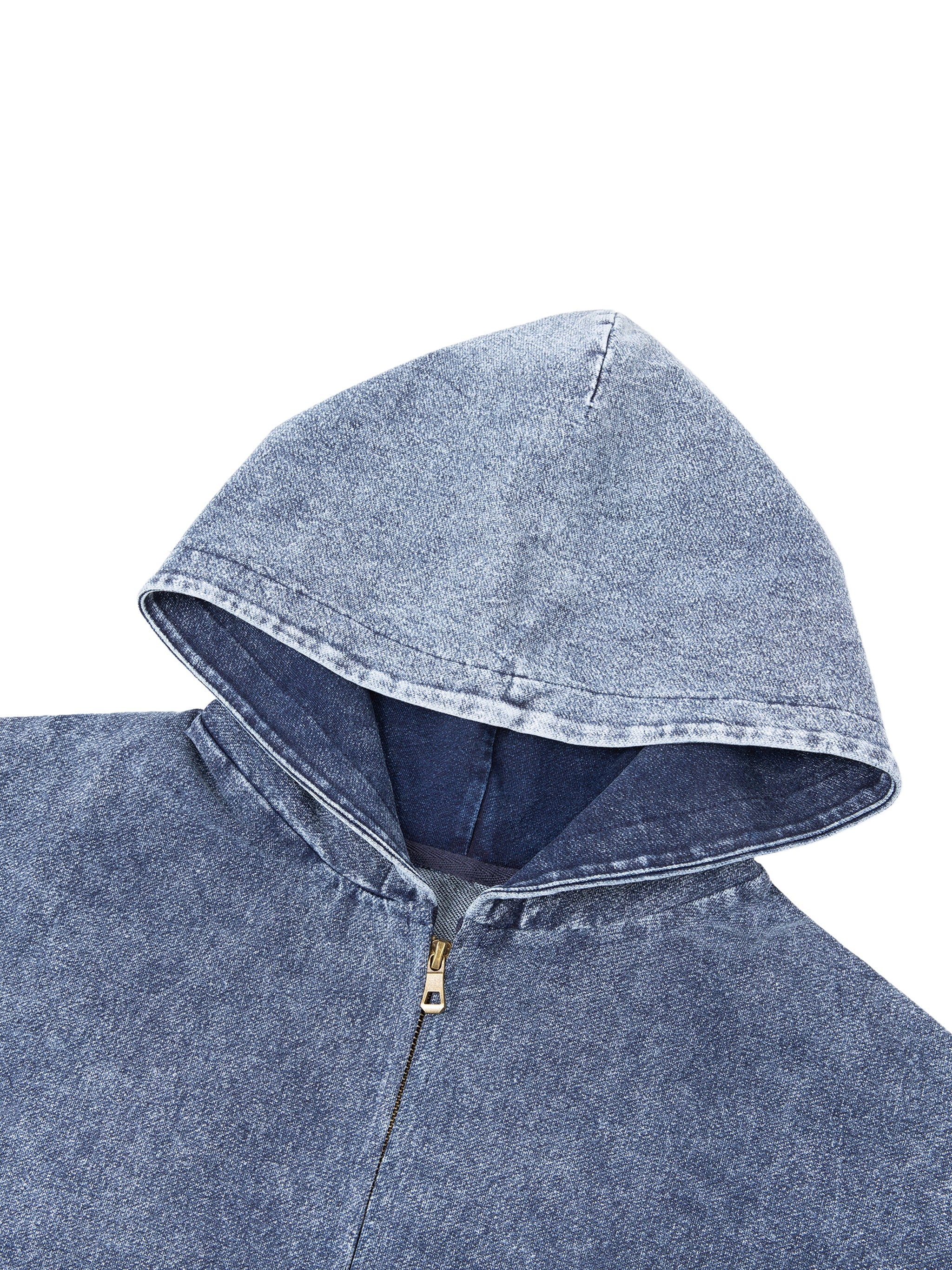 Love Bar Snow Wash Oversized Zip-Up Hoodie