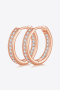Sparkala™ Platinum-Plated 925 Sterling Silver Huggie Earrings