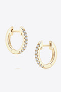 Sparkala™ Platinum-Plated 925 Sterling Silver Huggie Earrings