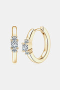 Sparkala™ Platinum-Plated 925 Sterling Silver Huggie Earrings