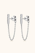 Sparkala™ Platinum-Plated 925 Sterling Silver Connected Earrings