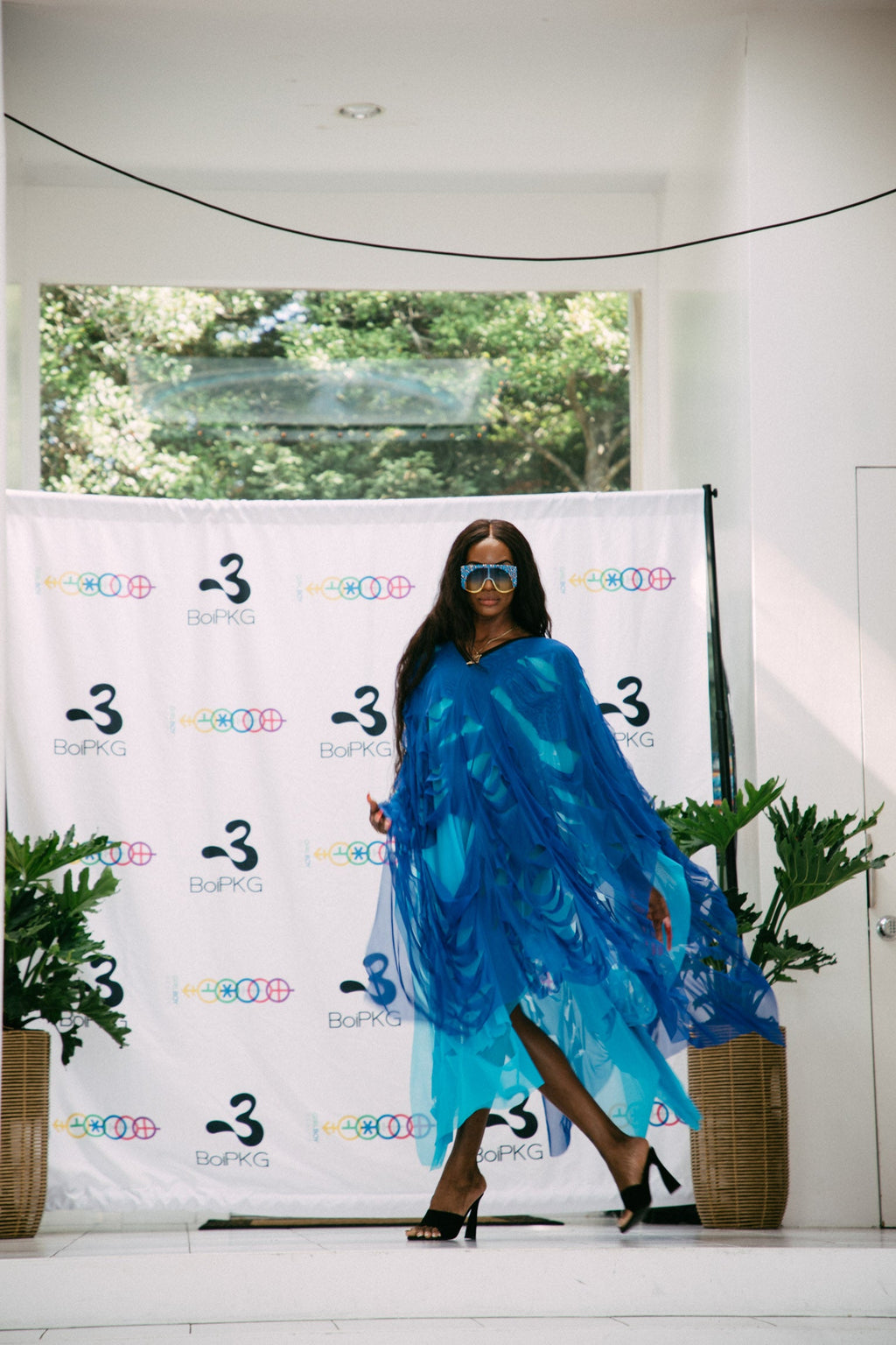 Shredded Blue Kaftan