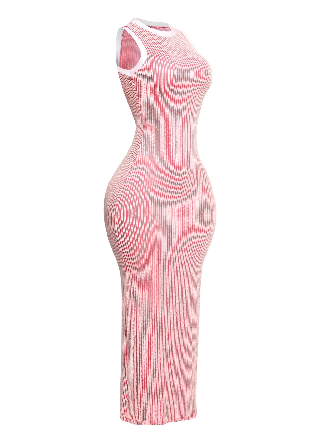 Sleeveless Bodycon Maxi Dress - Hot Pink