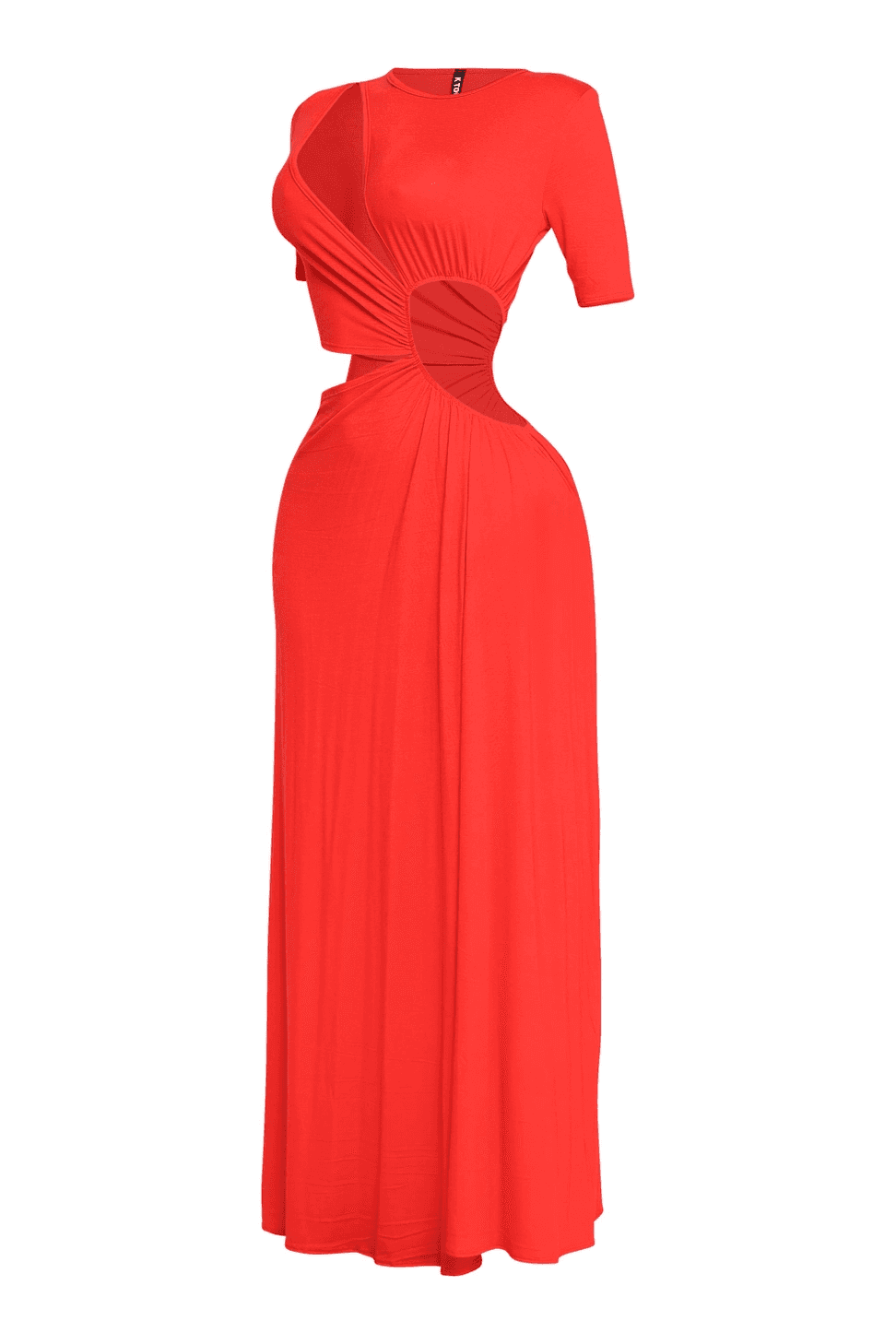Short Sleeve Cutout Maxi Dress