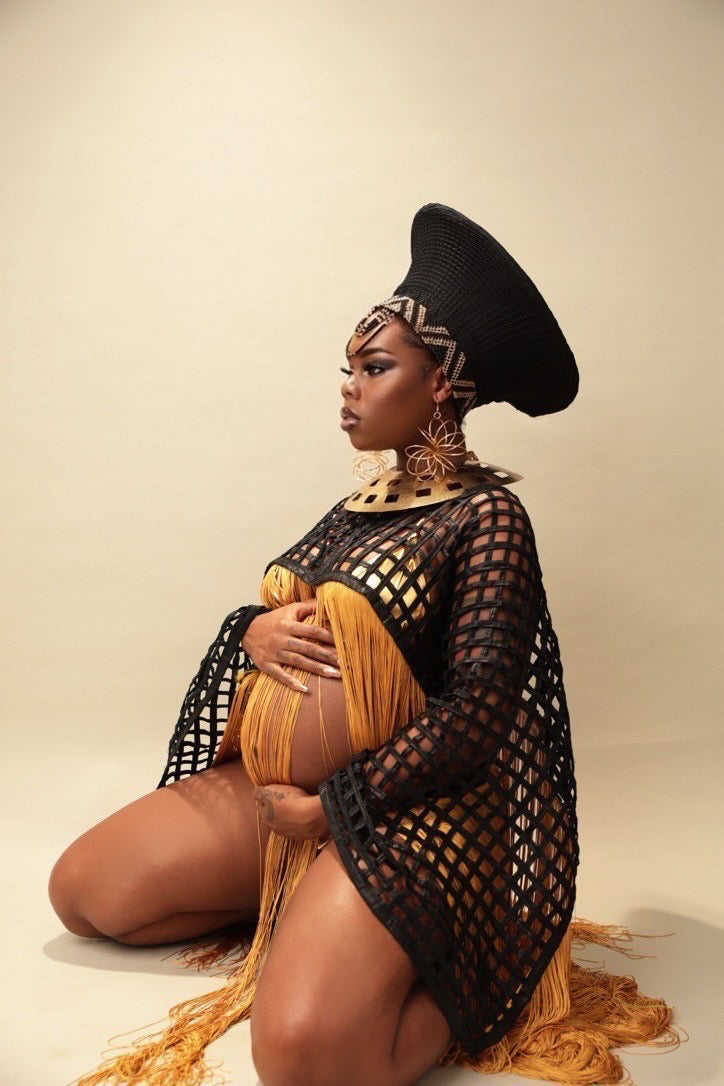 Makeda, Queen of Sheba Royal Fringe Cape/Cover-up