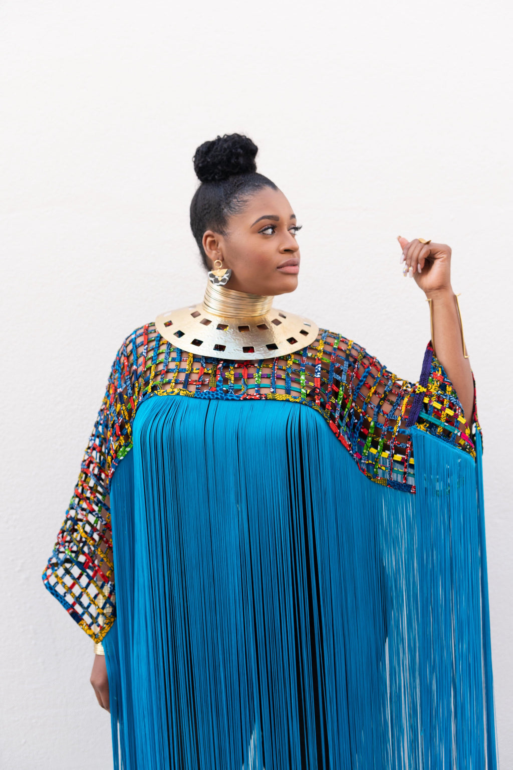 Makeda, Queen of Sheba Royal Fringe Cape/Cover-up