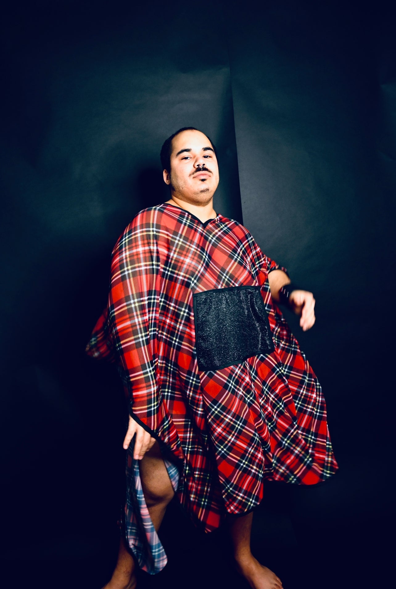 Plaid Kaftan w pocket