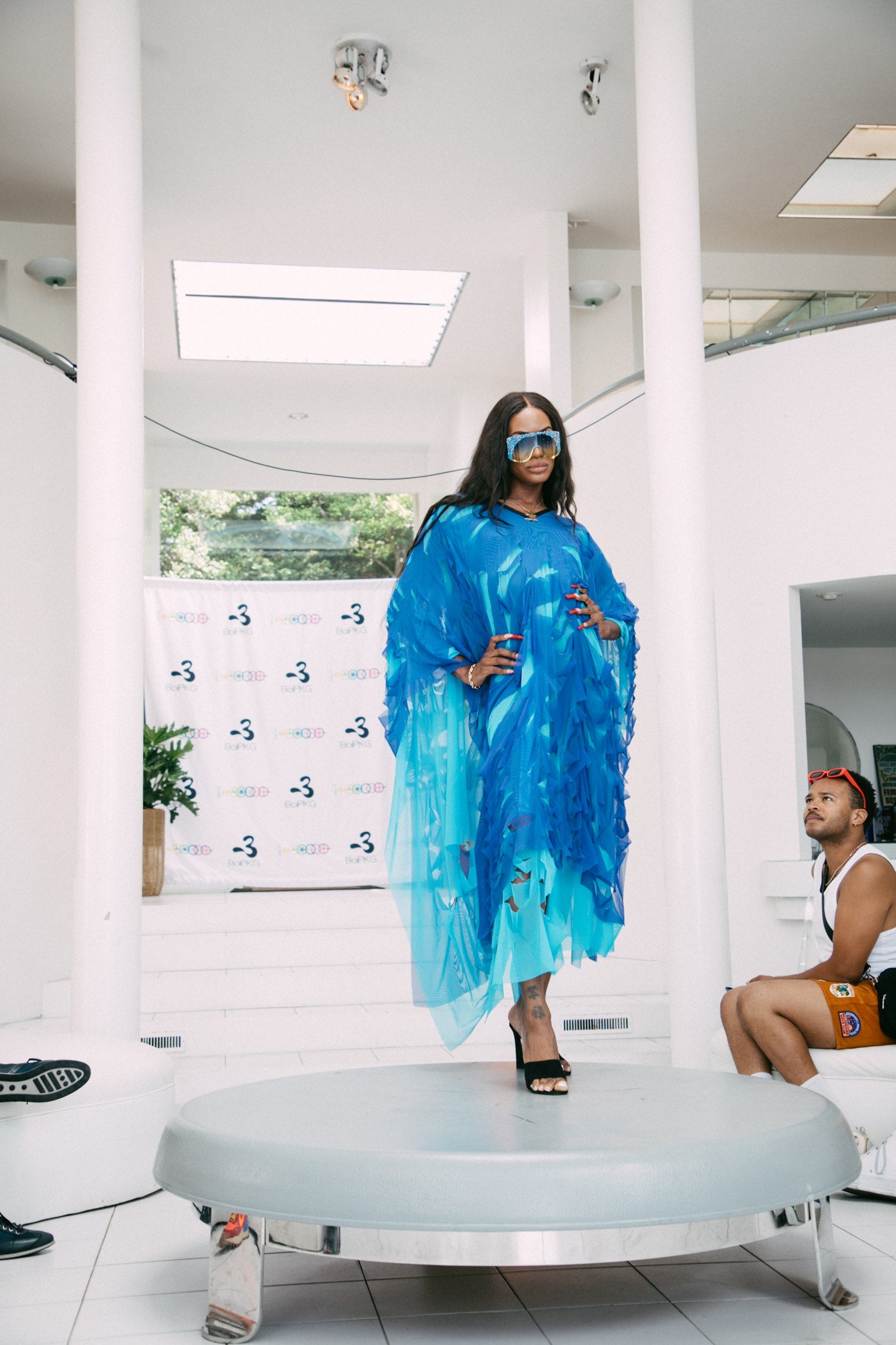 Shredded Blue Kaftan