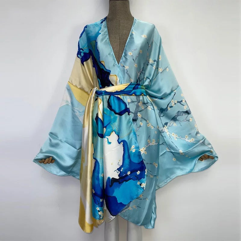 Women's Short Kimono Robe – All Inclusive Beach Cover Up