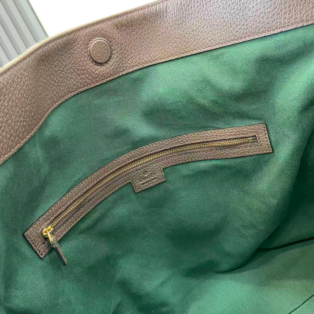 Gucci 25 Beatrix 40cm Handbag Beige mix Dark Brown Canvas Leather 292317