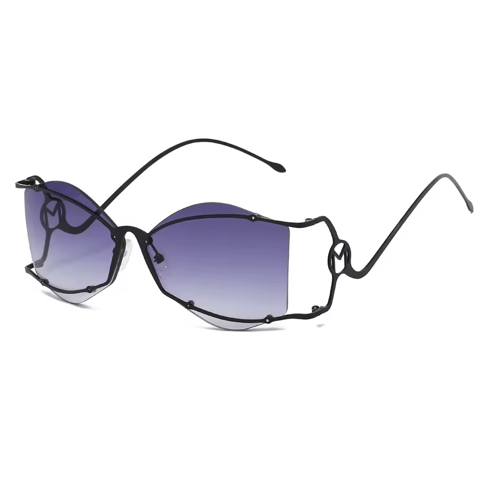 Audacious Gold Frameless Sunglasses