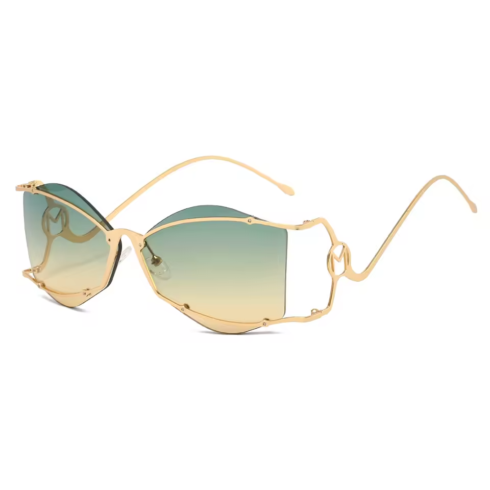 Audacious Gold Frameless Sunglasses