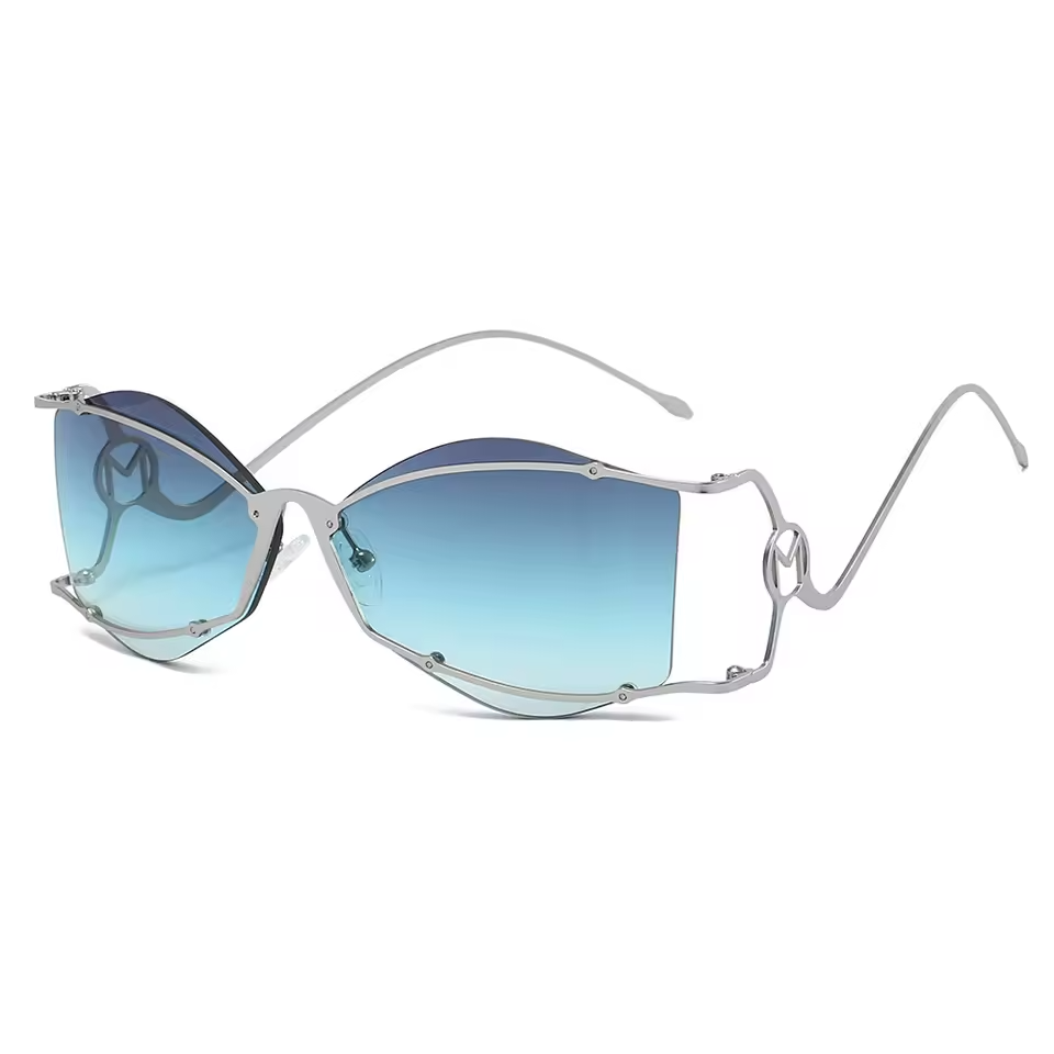 Audacious Gold Frameless Sunglasses