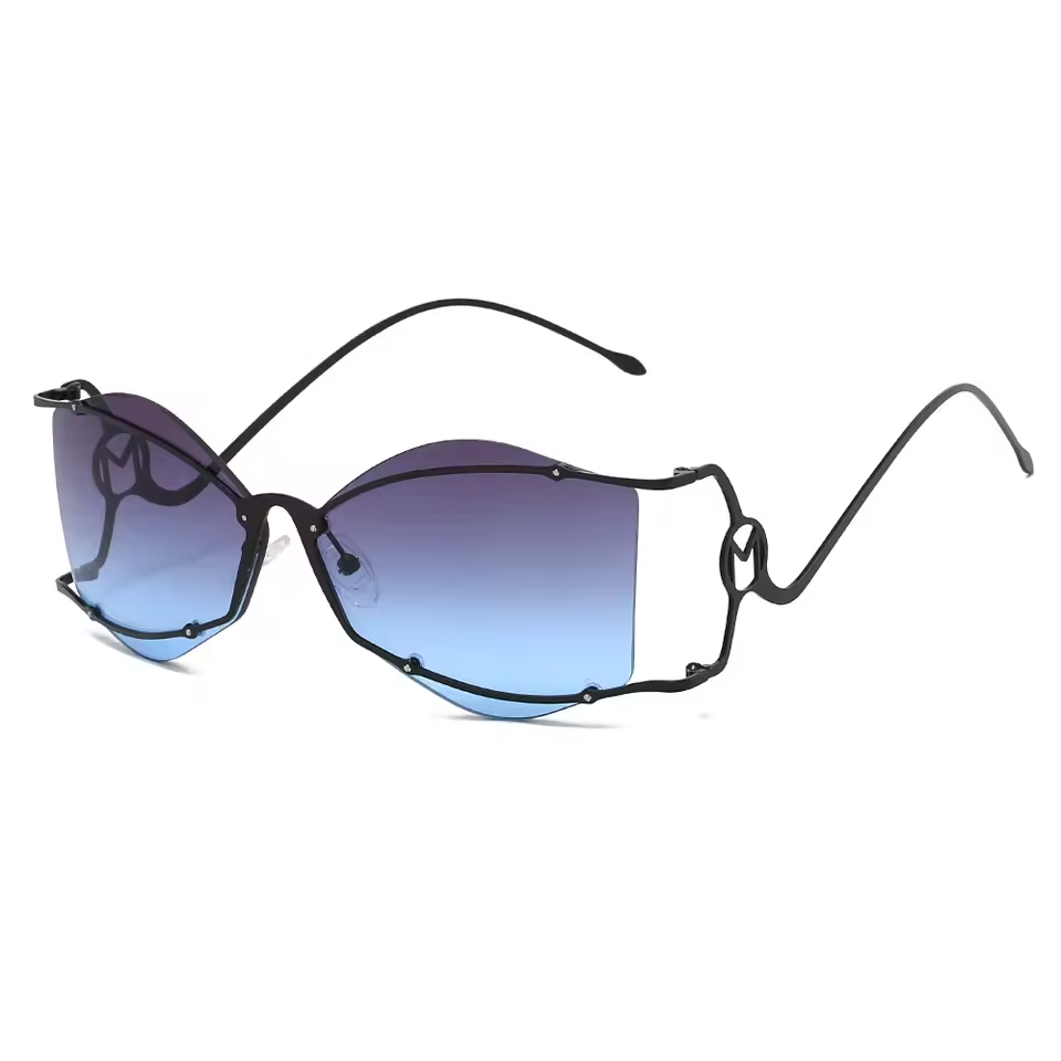 Audacious Gold Frameless Sunglasses