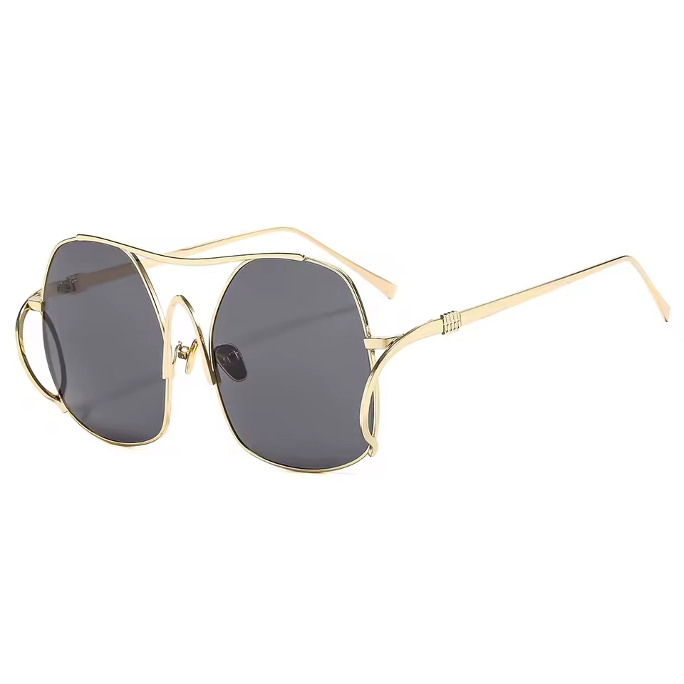 Audacious Metal Oval Sunglasses