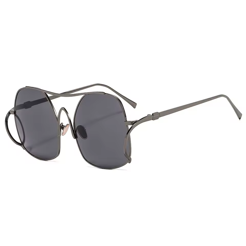 Audacious Metal Oval Sunglasses
