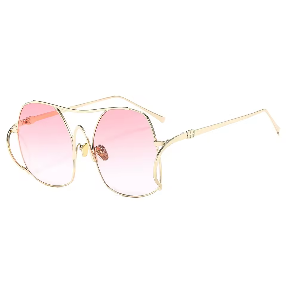 Audacious Metal Oval Sunglasses