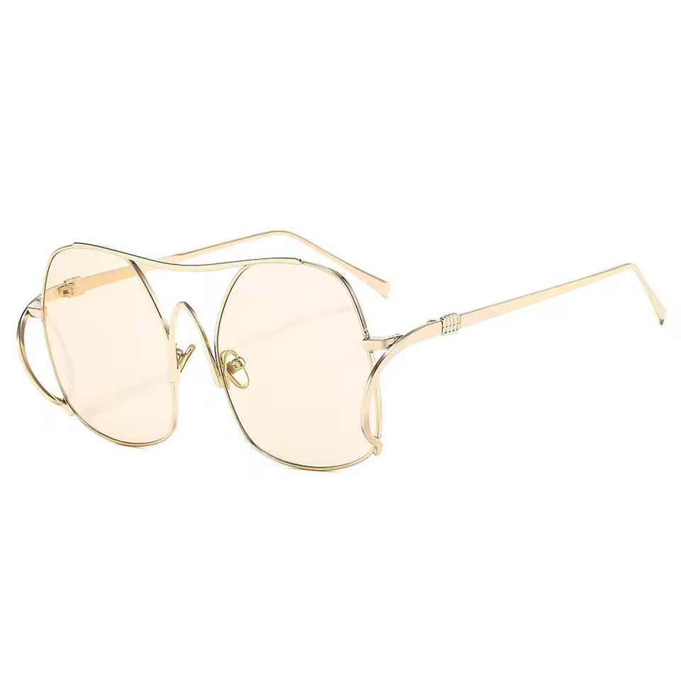 Audacious Metal Oval Sunglasses