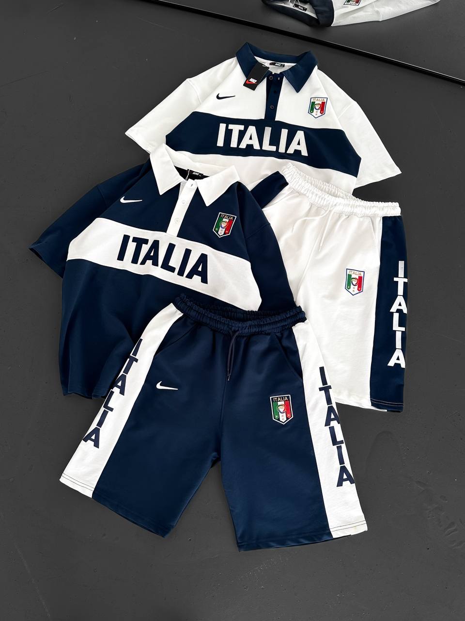 Italia Inspired Men's Polo & Shorts Set – Athletic Heritage with Bold National Style