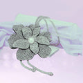 Long Y Brilliant Clear Blooming Flower Necklace