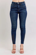 Judy Blue Embroidered High Rise Skinny Jeans — Flattering Plus Size Fit