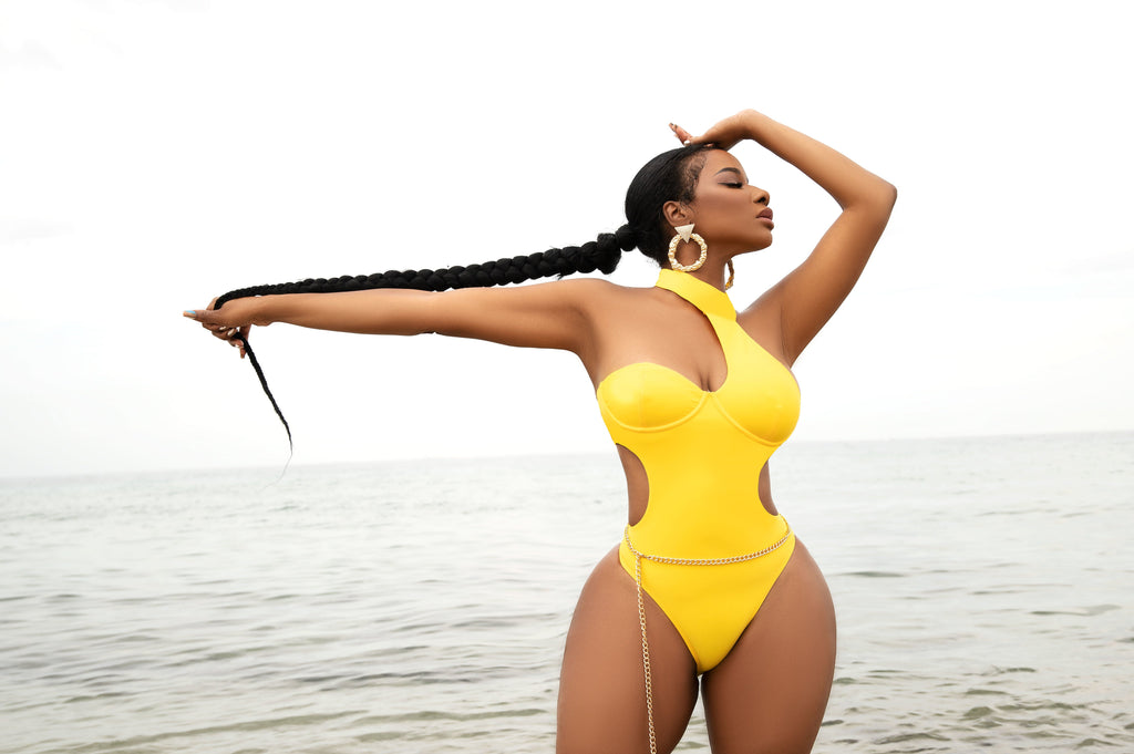 THE KINGSTON YELLOW ONE-PIECE SWIMSUIT