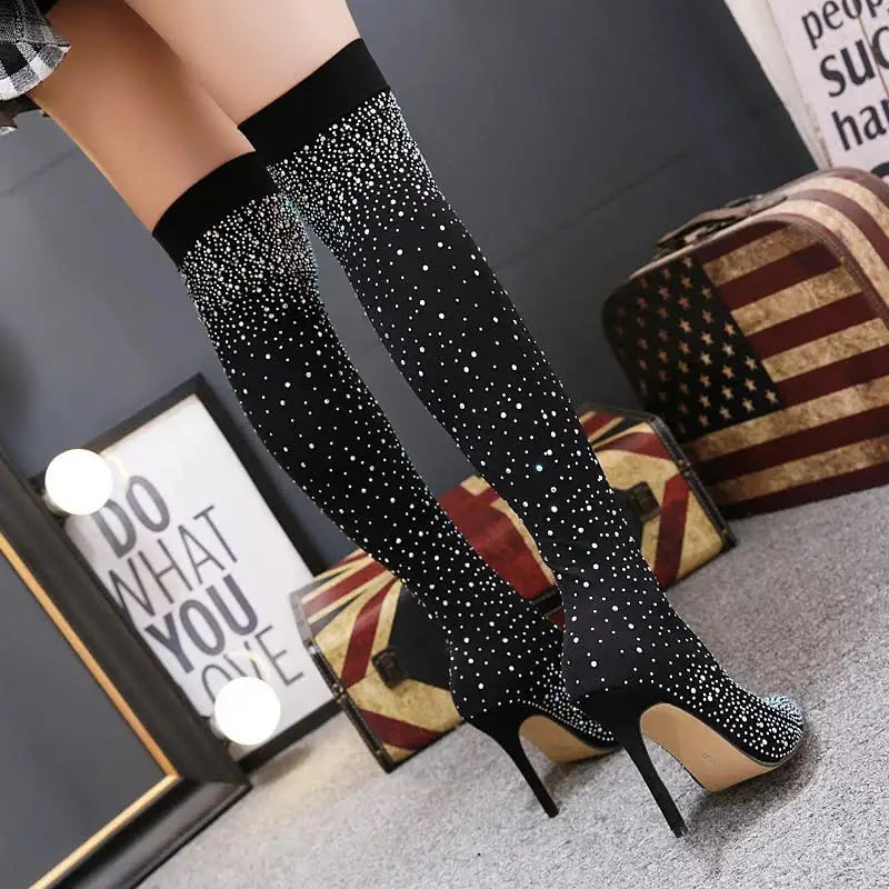 Knee High Boots in Black