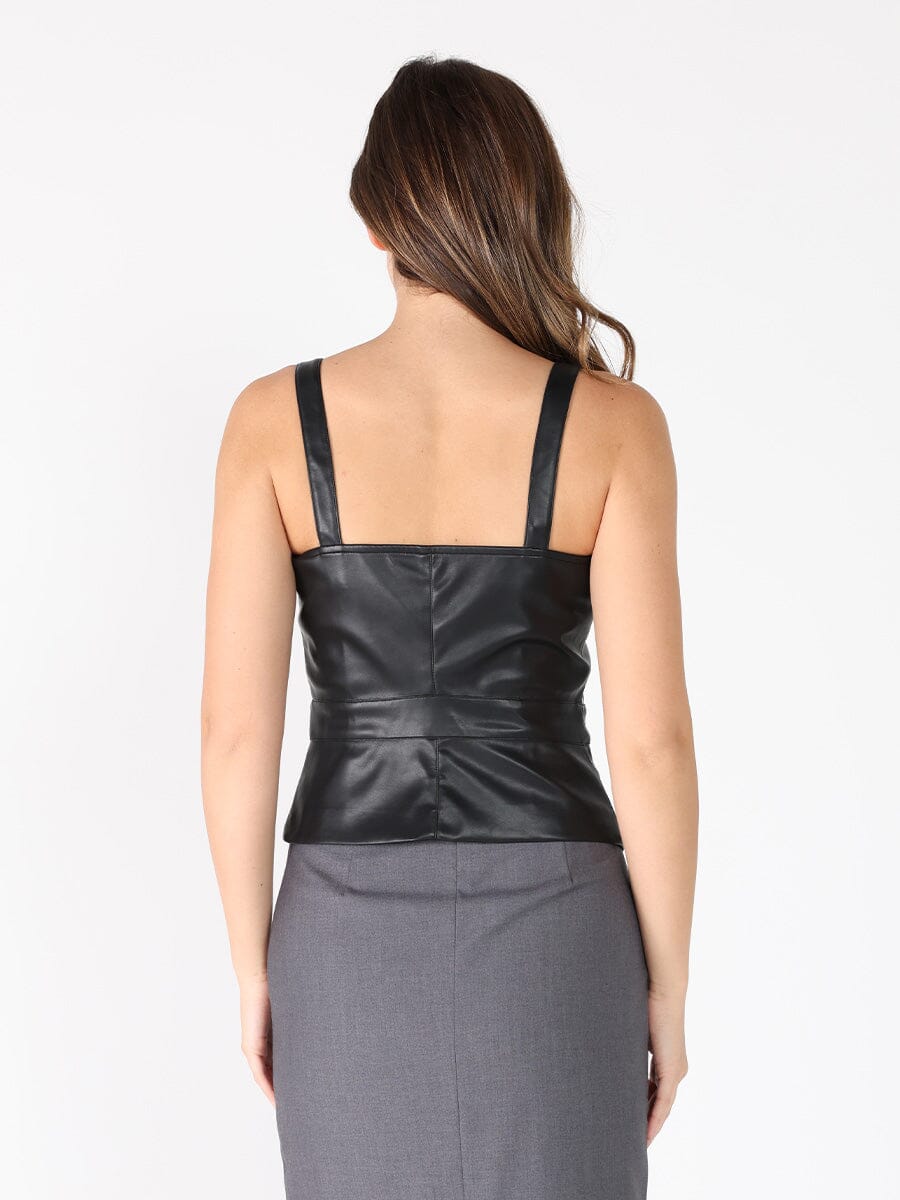 Leather Strap Top