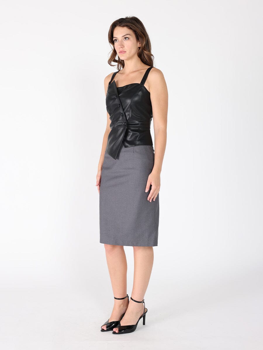 Leather Strap Top