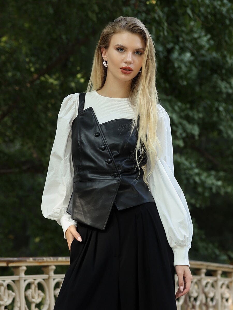 Leather Strap Top
