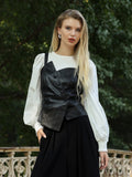 Leather Strap Top