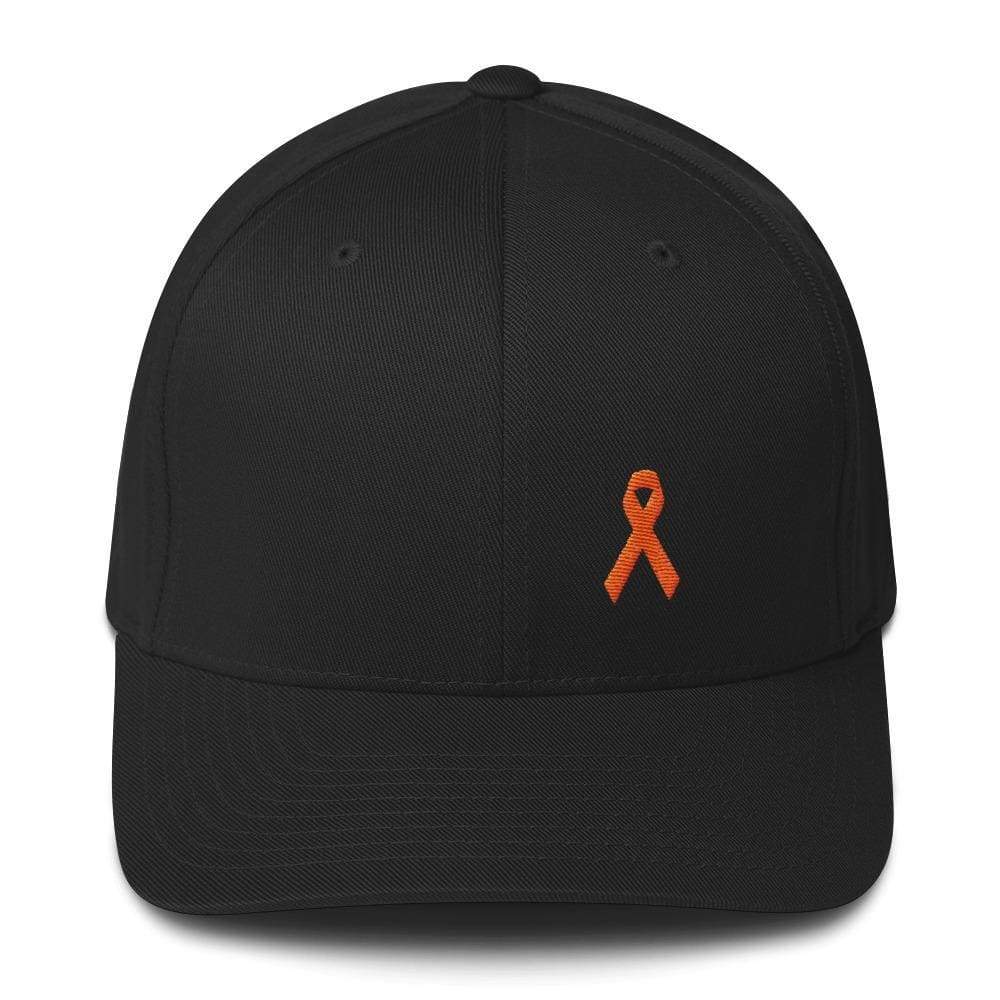 Leukemia Awareness Twill Fitted Hat with Orange Ribbon