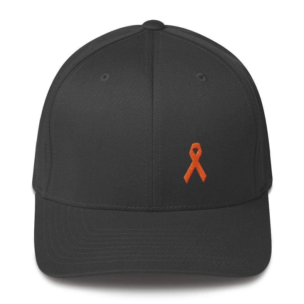 Leukemia Awareness Twill Fitted Hat with Orange Ribbon