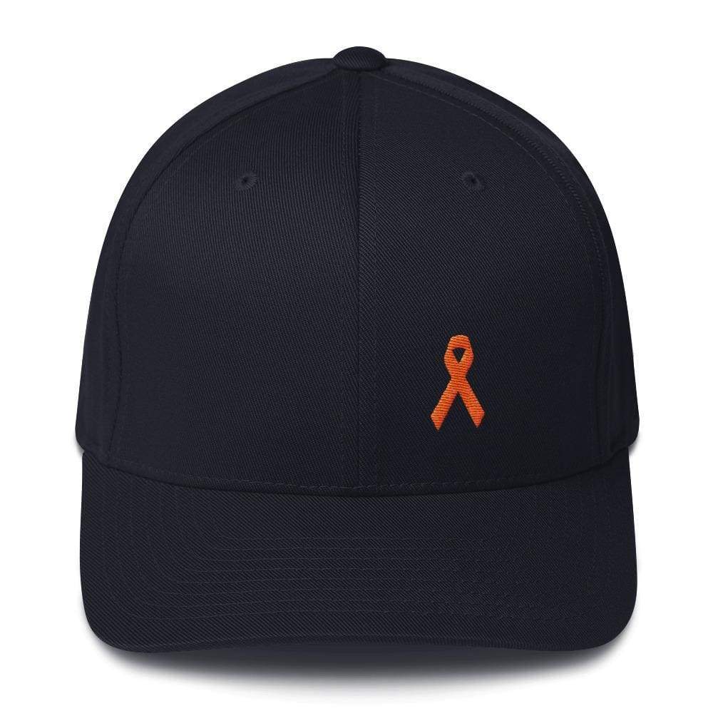 Leukemia Awareness Twill Fitted Hat with Orange Ribbon